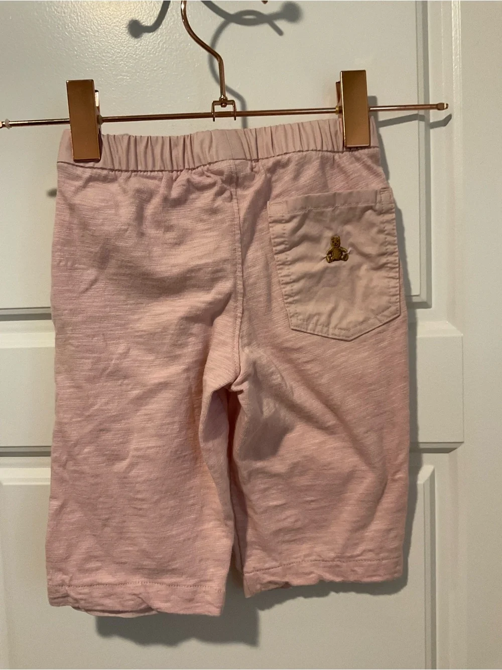 GAP Baby Girl Pale Pink Elastic-Waist Cotton Pants 3-6M